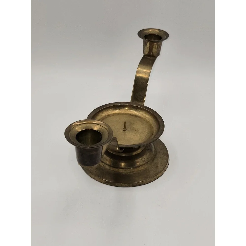 Vintage Brass 3‎ Candle Holder Candelabra Minimalist Mid Century Modern